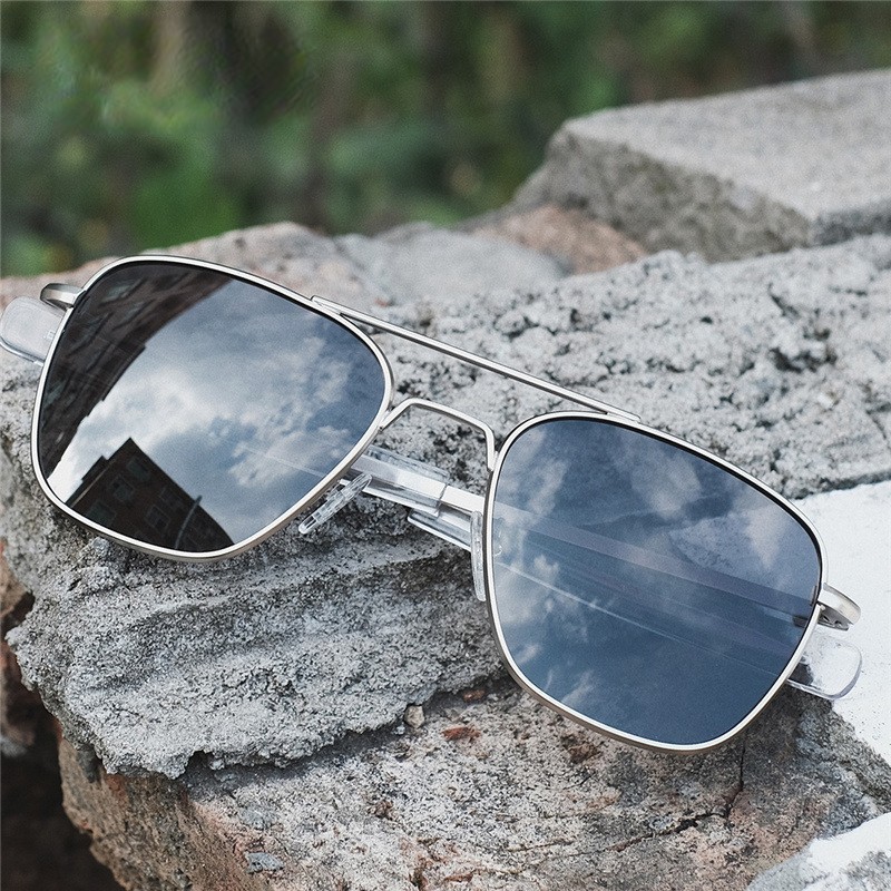Sunglasses Aviator Polarized - Retro Sunglasses Men Metal Frame Polarized