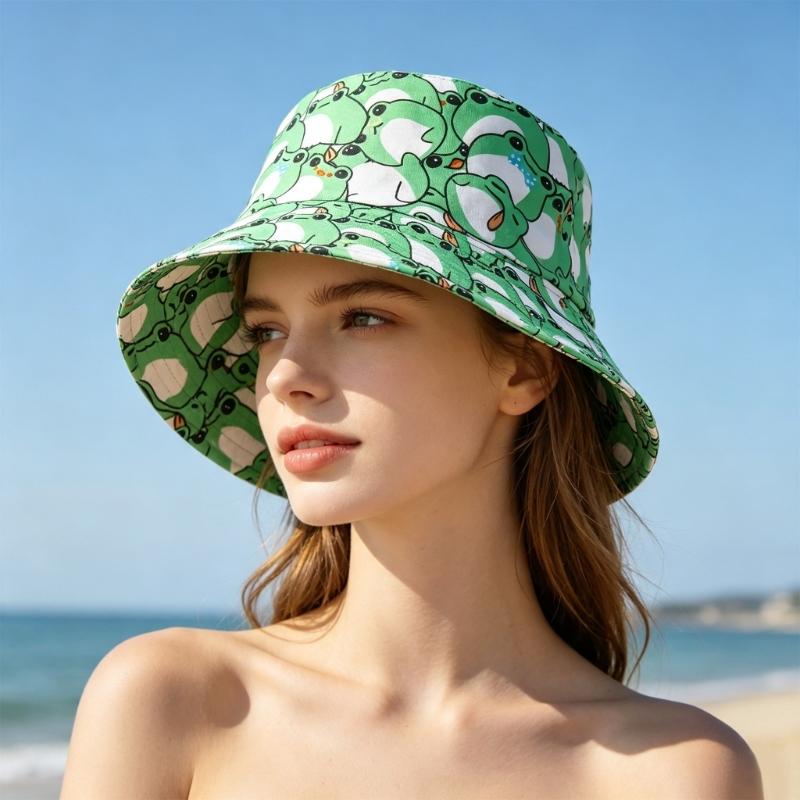 A52E Frogs Print Bucket Hat So - Packable Hat Nylon review and price