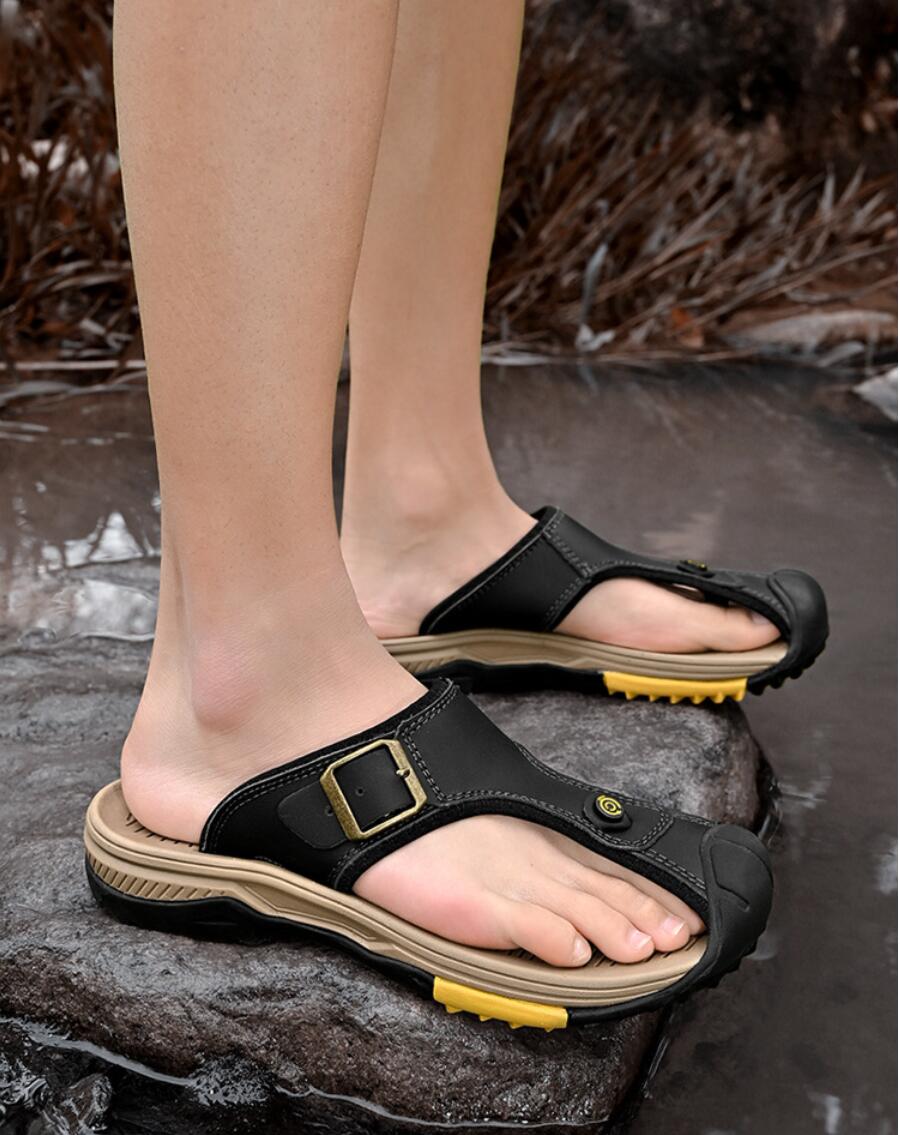 Genuine Leather Sandals Men Br - Flip Flop Leather Men review and price