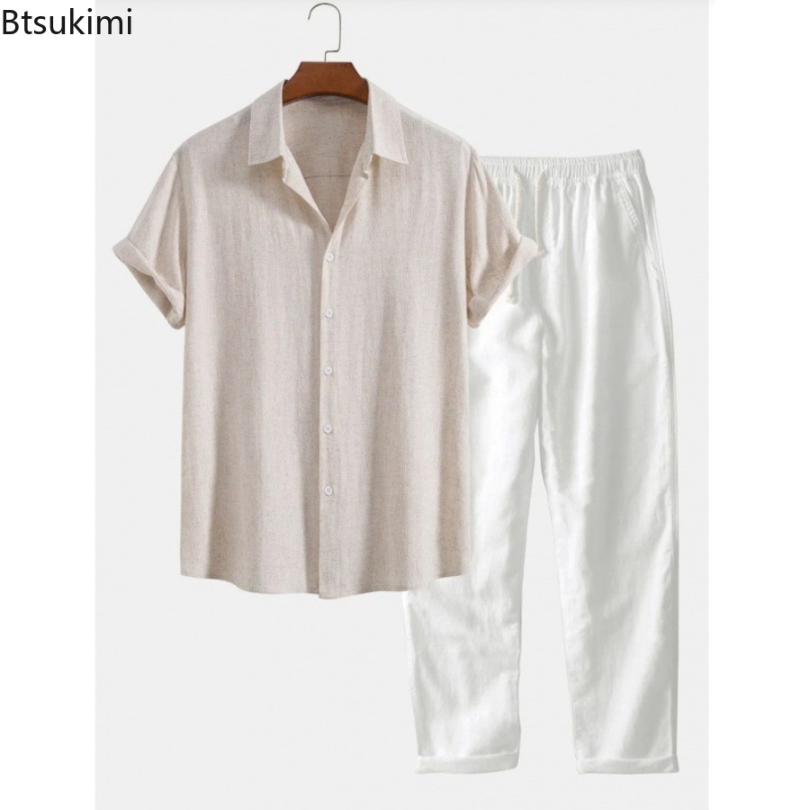 2026 Men's Fashion Solid Beach - Short Linen Drawstring review and price