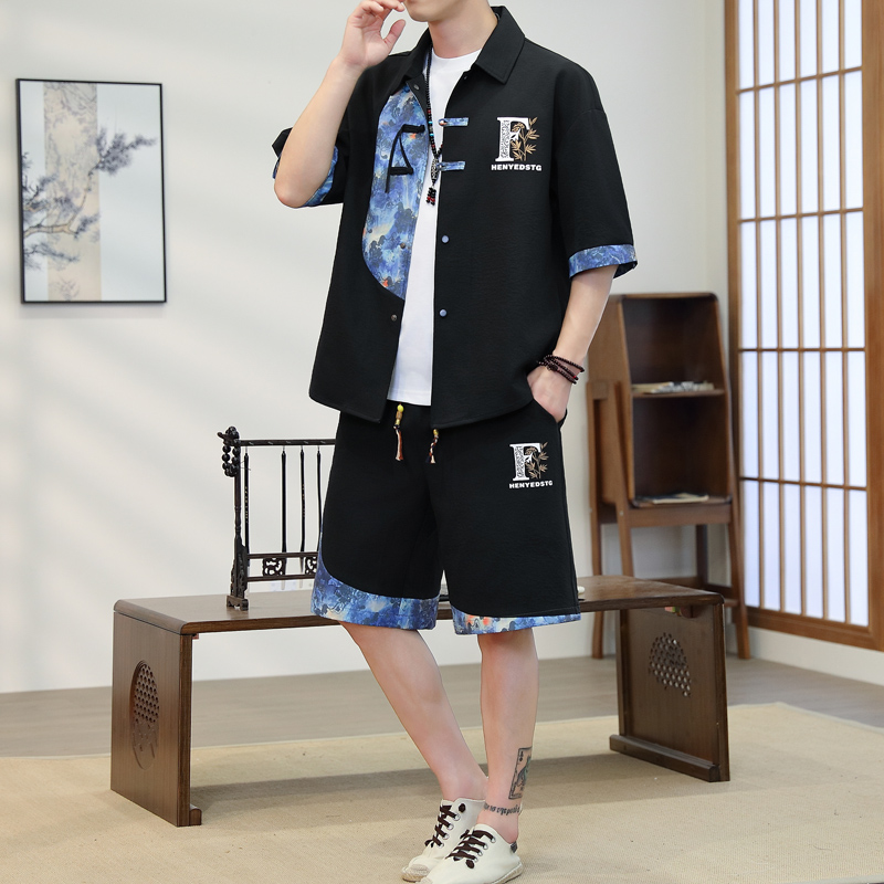 Summer Men's 2-Piece Kimono Se - Resort Shirt Floral review and price