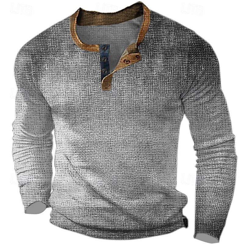 Men's Graphic Gradient Waffle  - Tee Graphic Print review and price
