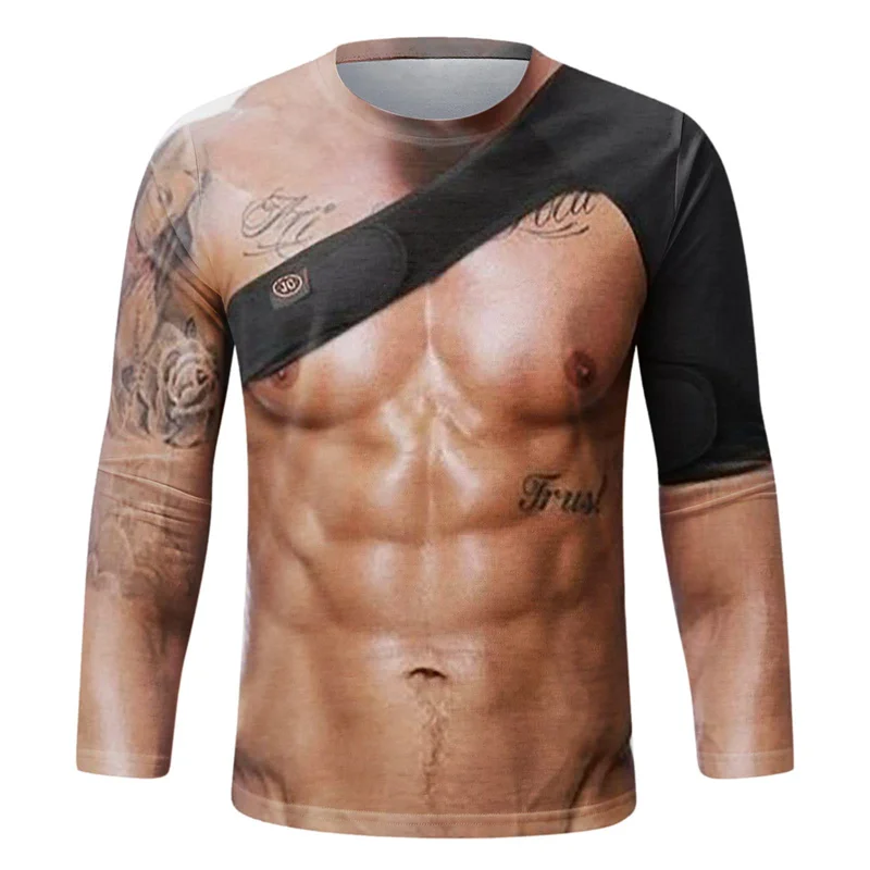 Funny Fake Muscle Graphic T Sh - Tee Graphic Print review and price
